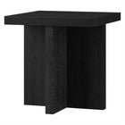 Hudson&Canal Elna 22"W Square Side Table - Black Grain-Tabletop features a weight capacity of 30 lbs