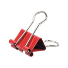 JAM Paper Colourful Binder Clips - Small - 3/4" - Red - 25 Pack-Size: Small .75 inch (19mm) | Easily spring back into shape when removed