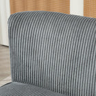 HOMCOM 46" Loveseat Sofa with Wood Legs - Grey-Adjustable feet keep stable on uneven floor 