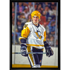 Mario Lemieux Pittsburgh Penguins Stare - Framed Canvas - 22" x 31"-Premium canvas print with gallery-wrapped edges