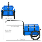 Aosom Bike Cargo Trailer - Max Load 88 lb - Blue-The rear gate can lay flat, allowing for large or awkward objects
