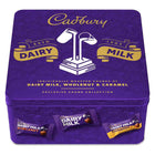 Cadbury UK Dairy Milk Mixed Chocolate Chunks Tin - 360g-This tin contains chunks of Cadbury Dairy Milk, Cadbury Dairy Milk Caramel and Cadbury Dairy Milk Whole Nut!