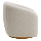 Modway Holland Swivel Chenille Fabric Armchair - Dove Grey-Wood Frame Swivel Base
