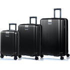 Champs Marquis 3 Piece Luggage Set - Black-Built to last. Light-weight, water-resistant, durable polycarbonate hard-shell