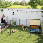 PawHut Heavy Duty Metal Dog Playpen - 31.5" H-Keeps your pet safely confined while offering more space to play, sleep, and exercise