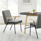 Modway Vista Dining Armchair - Slate-Fabric Upholstered Seat and Backrest