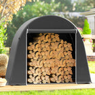 Outsunny 8' x 4' Portable Shed-A wide roll-up zipped door allows for quick and effortless access
