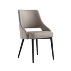 Manhattan Comfort Tremont 21.7" Modern Leatherette Upholstered Dining Chair - Taupe - Set of 2-Weight Capacity: 275 lb. Each