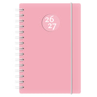 W.Maxwell 2026-27 Euro Daily Planner - 5.25" W x 8" H - Pink-August 2026 to July 2027