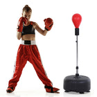 Soozier Boxing Bag Set with 6 Suction Cups and Boxing Gloves-Base fills with 88 lb. (40 kg) sand or 66 lbs. (30 kg) water for stability
