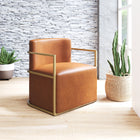 Zuo Xander Accent Chair - Brown-Chair Weight Capacity: Supports up to 330 lb