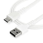 StarTech 3.3 ft. USB 2.0 to USB-C Cable, White-Shielded against EMI w