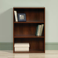 Sauder Beginnings 3-Shelf Bookcase, Brook Cherry-The Beginnings 3-Shelf Bookcase has two adjustable shelves.