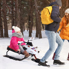 Soozier Kids GT Snow Racer Sled with Padded Rubber Seat - Multi-coloured-Steady and comfortable slide with ergonomic seat and suspension spring system 