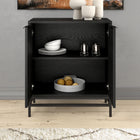 Hudson&Canal Montello 28"W Accent Cabinet - Black Grain-Features easy assembly