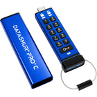 iStorage datAshur PRO+C Encrypted USB-C Flash Drive - 32 GB-With PIN authentication, Admins provide users with a unique 8-to-15-digit PIN that must be entered via the built-in keypad before connecting it to any USB compatible device