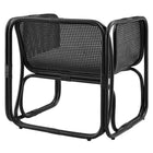 Modway Ellis Natural Rattan Accent Armchair - Black-Fully Assembled