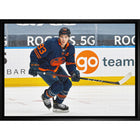 Ryan Nugent-hopkins Oilers Action - Framed Canvas - 31" x 22"-Premium canvas print with gallery-wrapped edges