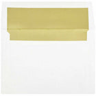 JAM Paper A8 Foil Lined Invitation Envelopes - 5.5" x 8.1" - White with Gold Foil - 50 Pack-Colour: White with Gold Foil Lining, Foil gives envelope natural looking shine