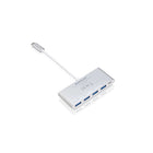 IOGEAR USB-C to 4 Port USB-A Hub with Power Delivery Pass-Through-Up to 3.75W per port with USB-C charger