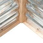 Outsunny Wooden Cold Frame Greenhouse - Natural- Crafted from solid stained hardwood, suitable for outdoor use
 