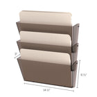Deflecto Unbreakable DocuPocket Set - 3 Pockets - Letter Size - Smoke - 3 Pack-Fits letter size documents
