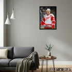 Steve Yzerman Detroit Red Wings "The Stare" - Framed Canvas - 22" x 31"-Ready to hang - arrives fully assembled