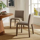 Modway Rhodes Vegan Leather Upholstered Dining Chair - Mushroom Brown-Non-Marking Floor Glides