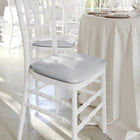 Flash Furniture Hard Silver Vinyl Chiavari Chair Cushion-Silver Vinyl Upholstery