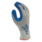 Atlas Original Natural Rubber Latex Rough Grip Glove - Poly/Cotton Liner - Blue/Grey - Medium -Natural Rubber Latex