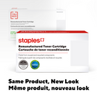 Staples 0263B001AA Canon 104 Remanufactured Toner Cartridge - Standard Yield - Black-Colour: Black