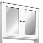 Kleankin Medicine Cabinet with Mirror - White-Materials: MDF, Mirror Glass