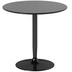 HOMCOM 31.5" Round Tulip Dining Table with Steel Pedestal Base for 2-4 - Black-Modern style matches most of your home decorations