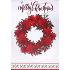 Rosedale General Christmas Greeting Cards/Envelopes - 5-1/2" x 8" - Red Wreath - 12 Pack-Card shop quality greeting cards