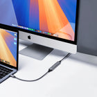 USB-C to Female HDMI 4K/60Hz Adapter-Sophisticated Design: Boasts a sleek aluminum build that not only enhances durability but also provides a professional look