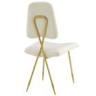 Modway Ponder Performance Velvet Dining Side Chair - Ivory-Weight Limit: 330 lbs.