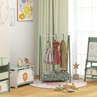Qaba - Porte-vêtements pour enfants, portant à déguisements avec rangement, cintres - rose-Couleur rose rêveuse et motifs mignons qui illuminent la chambre de chaque enfant  
