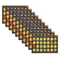 Ashley Productions Smart Poly Chart - 13" x 19" - Emotions Icon How Are You Feeling - 10 Pack-Durable, all poly material, no paper, heavyweight