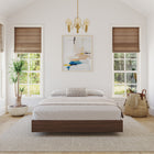 Nexera Platform Bed Frame - Full Size - Walnut-Can be paired with different Nexera full size headboards to create a complete bed set. (sold separately)