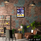 Nikita Kucherov Lightning Action - Framed Canvas - 31" x 22"-Officially licensed by the NHL and NHLPA
