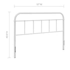 Modway Serena Full Steel Headboard - White-Powder Coated Steel Frame