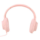 Basic Tech Wired Over The Ear Foldable Headphones - Pink-Deep bass