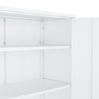 Manhattan Comfort Naomi 31.5" Modern Accent Cabinet - White-Metal Legs with Adjustable Floor Protectors for Custom Fitted Stability