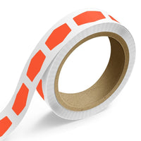 JAM Paper Standard Label Rolls - Marquis Shaped - 1 7/8 x 3 15/32 - Neon Red - 125 Labels/Roll-Colour: Neon Red | Make your mail stand out with colourful shipping address labels.