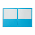 Staples Twin-Pocket Portfolio - Light Blue - 10 Pack-Business card holder in inside front pocket