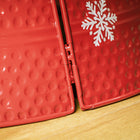 HOMCOM 26" Christmas Tree Collar Ring Skirt - Red-Easy to maintain, water-resistant