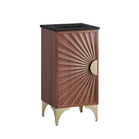 Modway Daylight 18" Bathroom Vanity - Black/Walnut-Modern Bathroom Vanity Cabinet