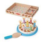 Melissa & Doug Birthday Cake -Velcro tabs hold pieces together, then "slice" apart