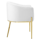 Modway Savour Performance Velvet Accent Dining Armchair - White - 2 Pack-Dense Foam Padding
