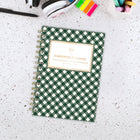 AT-A-GLANCE 2027 Emily Ley Simplified Small Weekly/ Monthly Planner - 8-1/2" H x 6" W - Gingham - Bilingual-Twin gold coil binding resists snagging and lays flat for ease of use